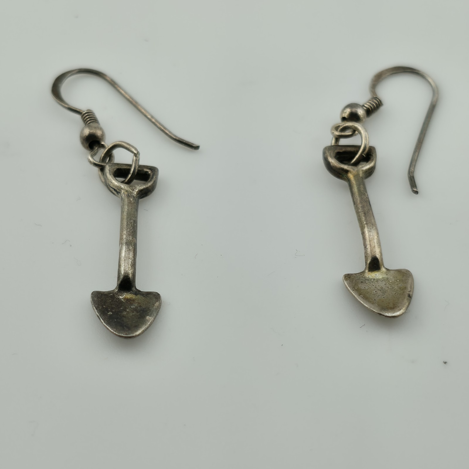 sterling silver drop earrings .925 pair Shovels Gardening Tools Vintage