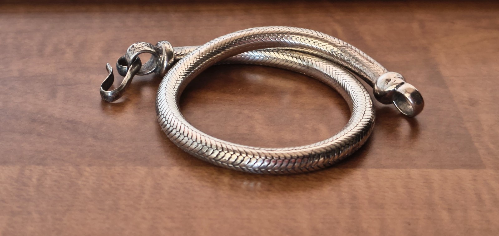 RARE ORIGINAL 1970s VINTAGE COLLECTIBLE 925 SILVER TUBULAR BRACELET