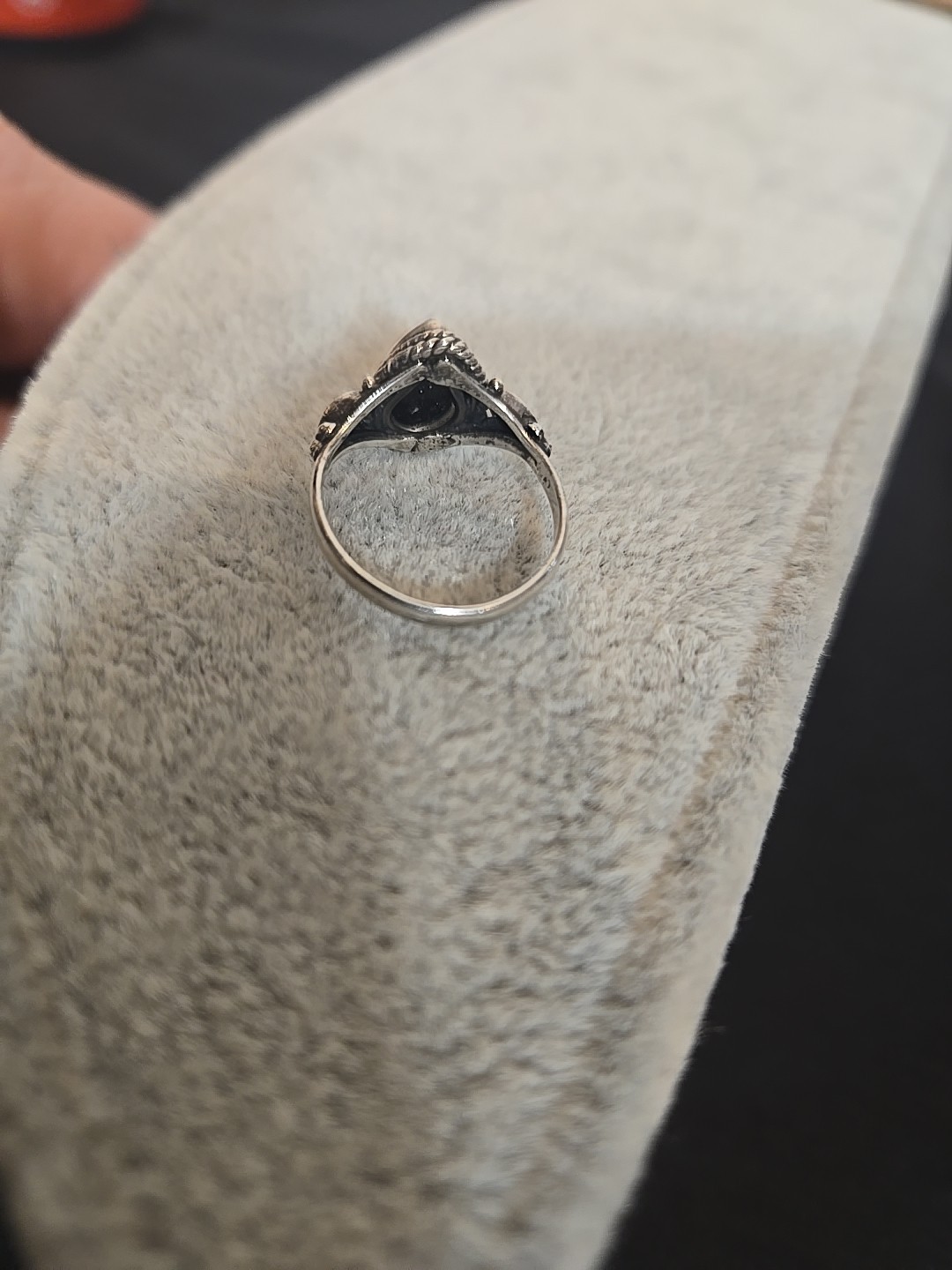 Vintage Silver Ring with Black Onyx – see sizer