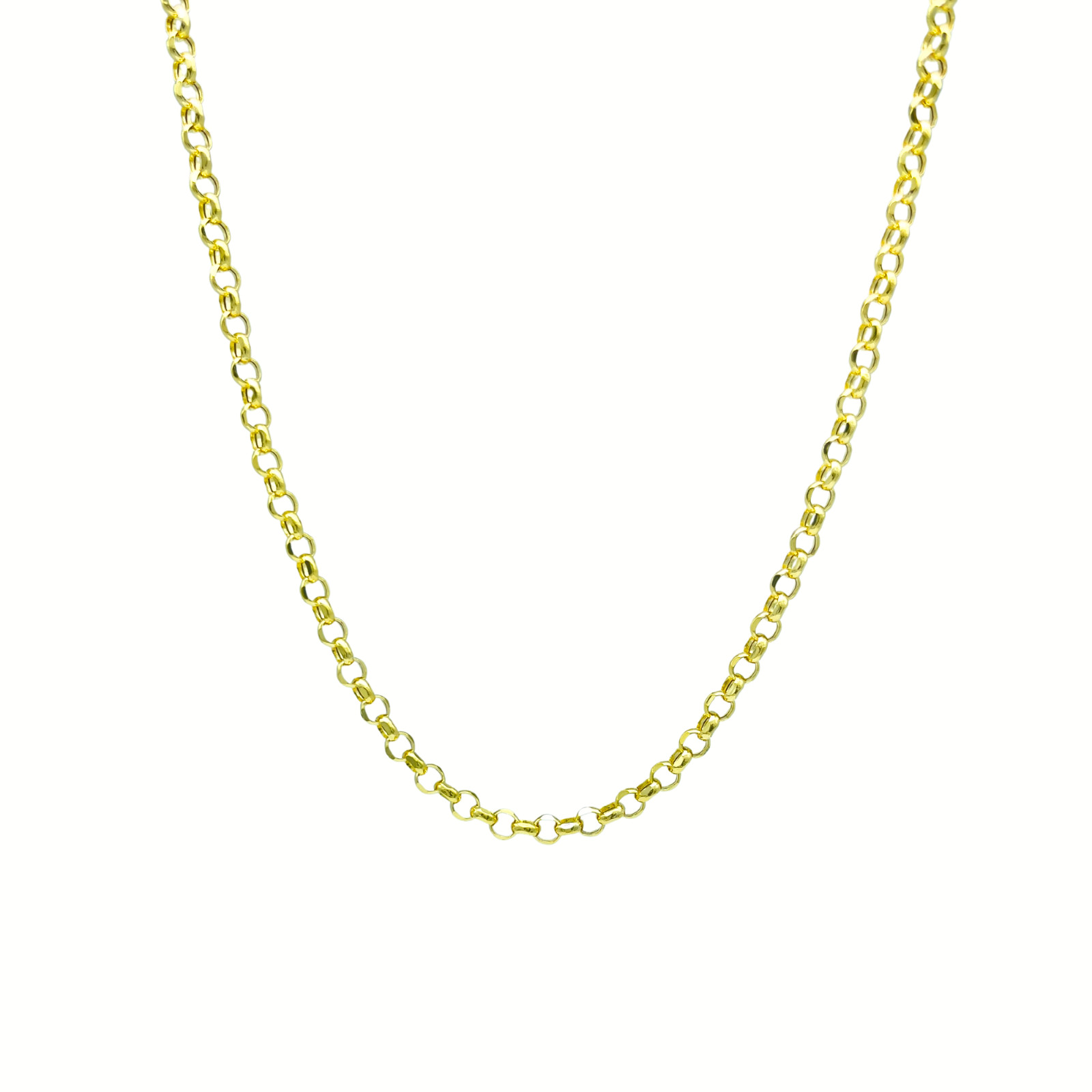 Decomerika 14K Gold Rolo Cable Pendant Chain Necklace 1.9mm-5.2mm 16-24″ Women