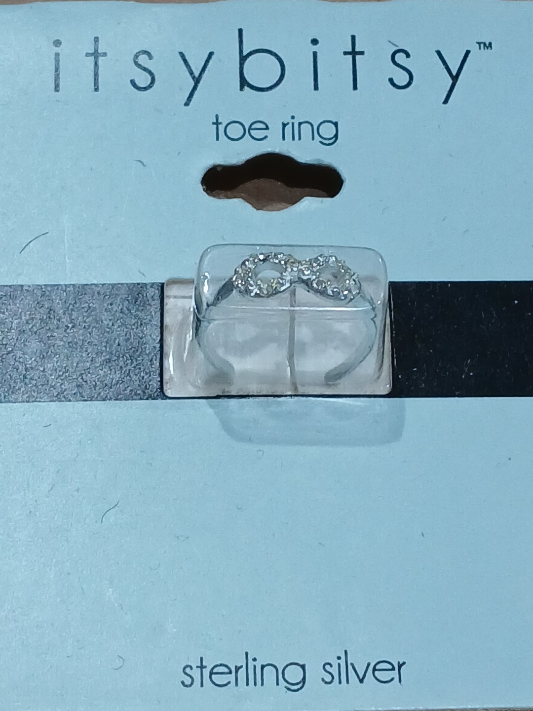 Vintage Itsy Bitsy Eternity Toe Ring – Sterling Silver – One Size – New With Tag