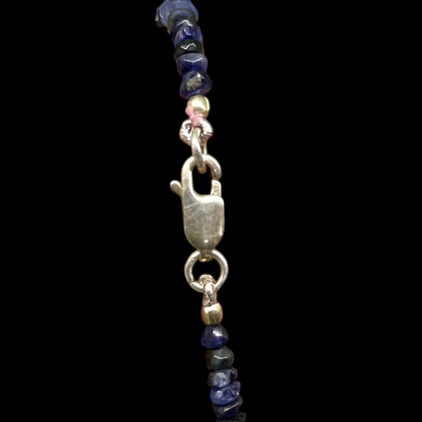 18 Inch Natural Emerald Ruby Sapphire Multi Necklace Faceted Beads 925 Clasp