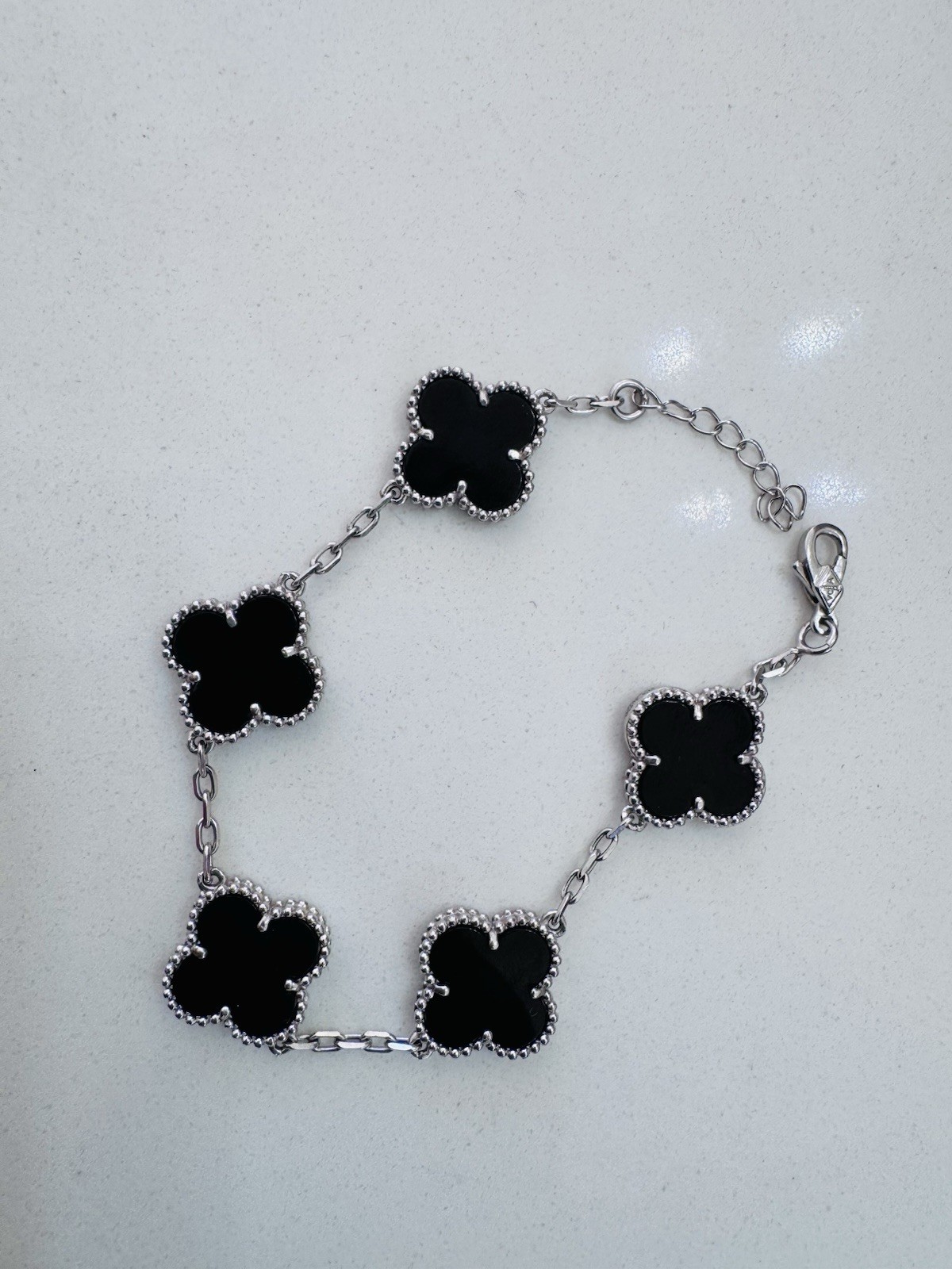 CLOVER BRACELET BLACK ONYX S925