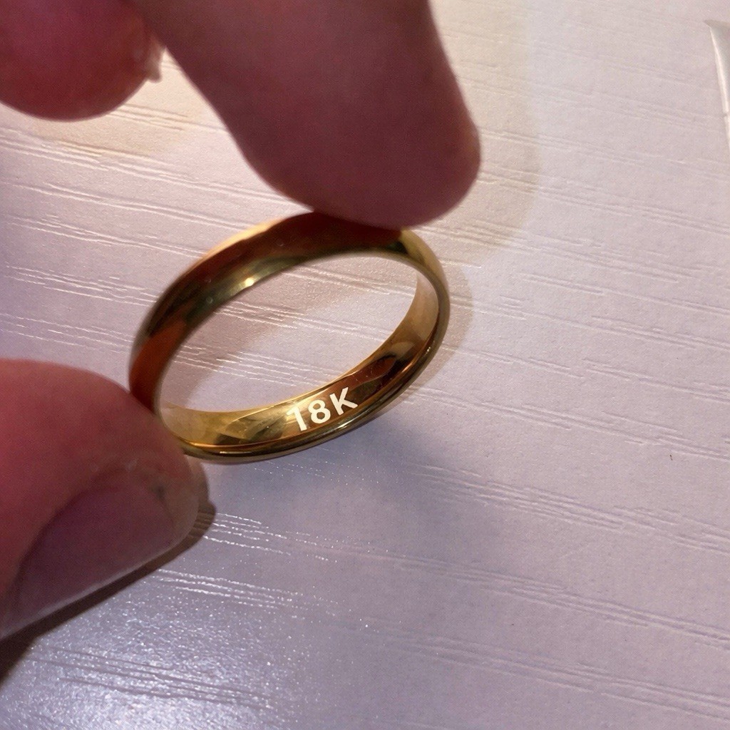 18k Stamp Gold Ring