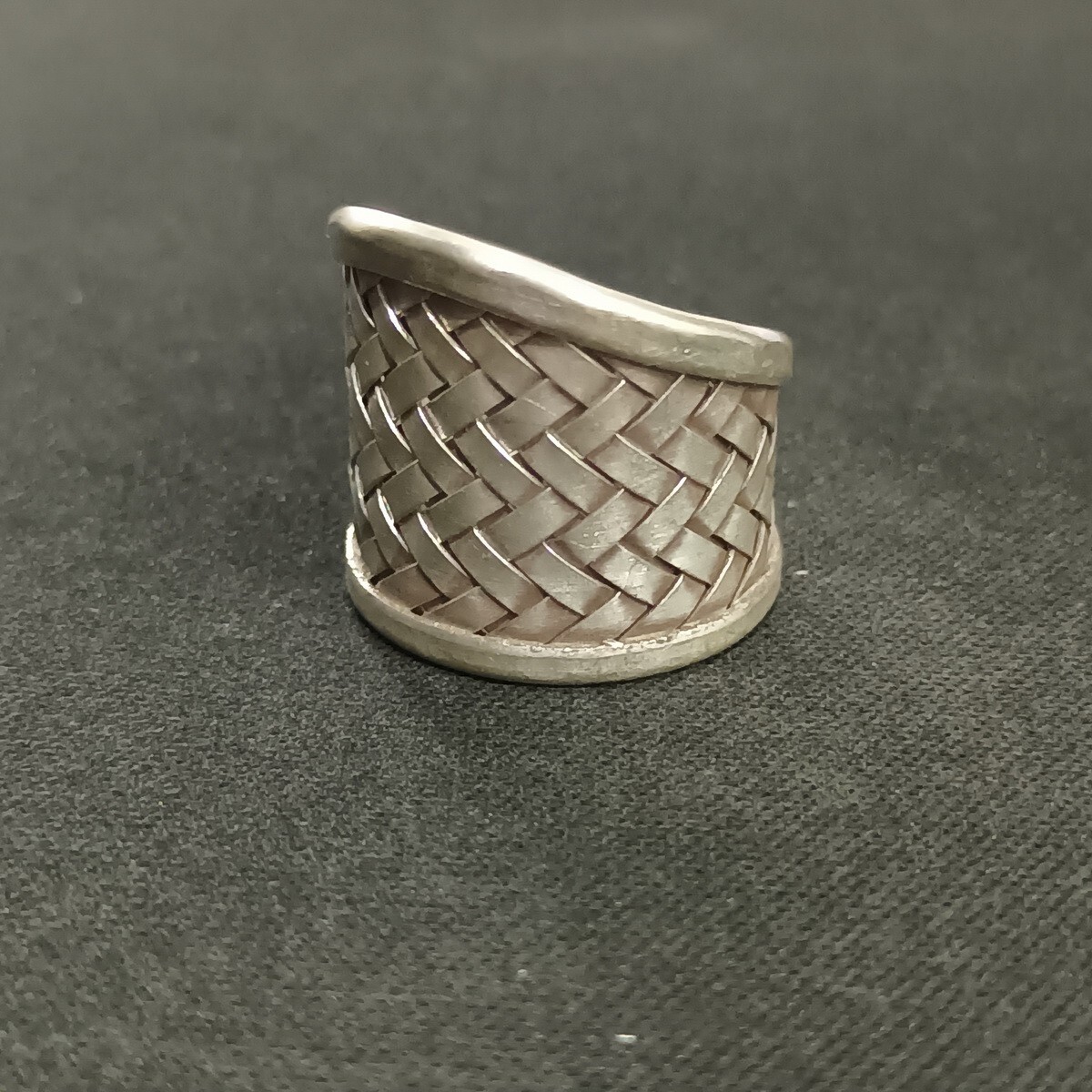FINE SOLID SILVER RING FIXED SIZE VINTAGE 9g BOTTOM CUT WELLE BAND #RR094