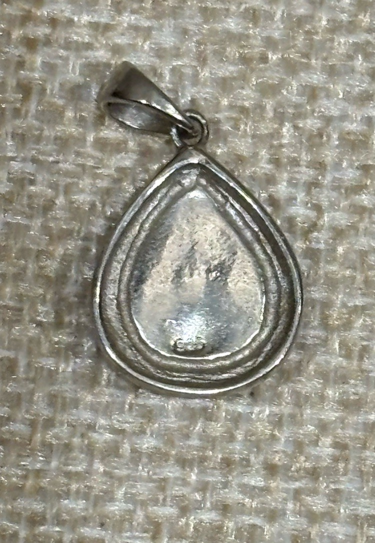 Sterling Silver Pendant Probable Blue Lace Agate