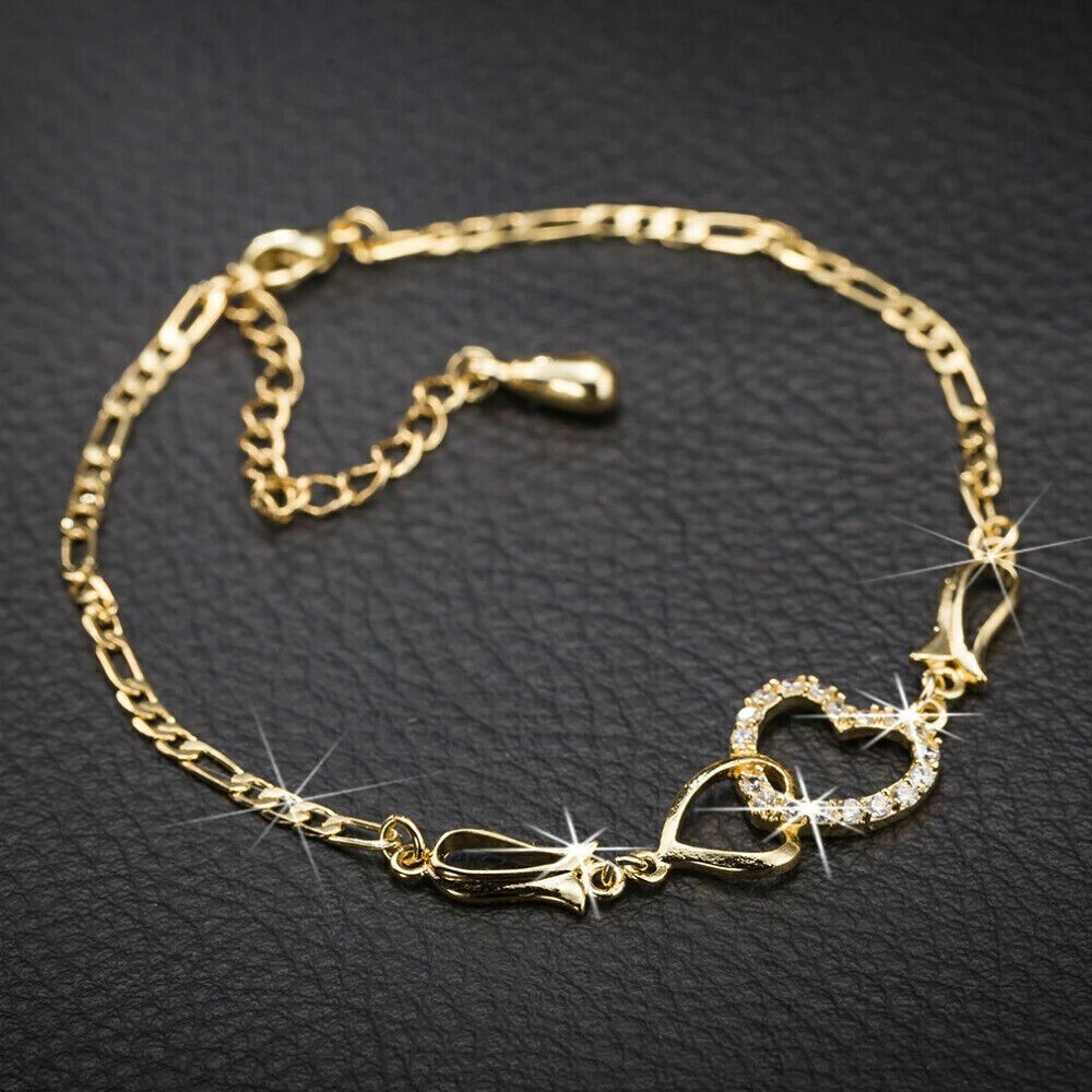 1.30CT Round Cut Diamond Lab-Created Women’s Bracelet 14K Yellow Gold Plated