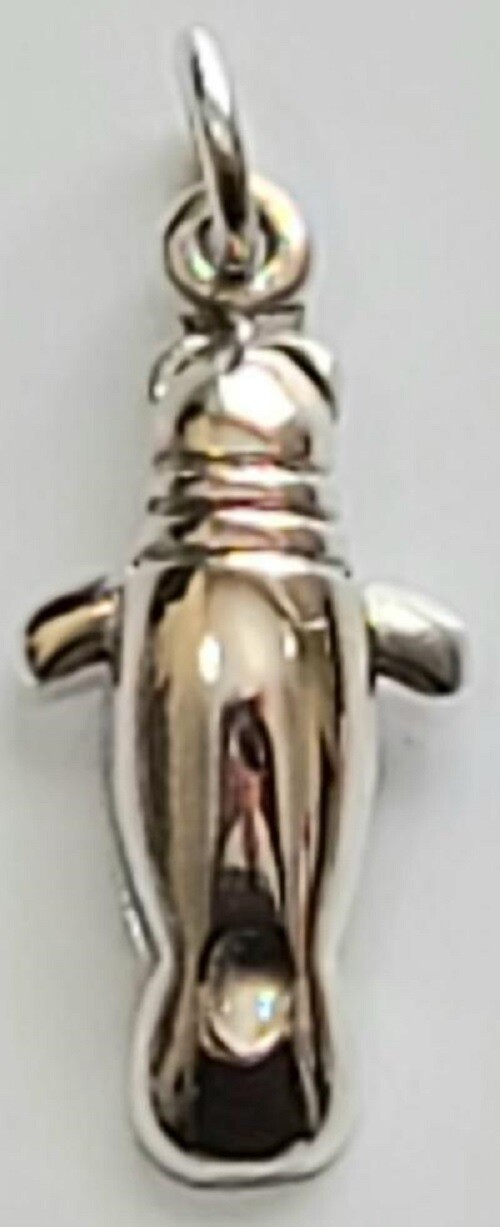 Manatee Pendant 925 Sterling Silver Sea Cow Sealife Nautical New # 14