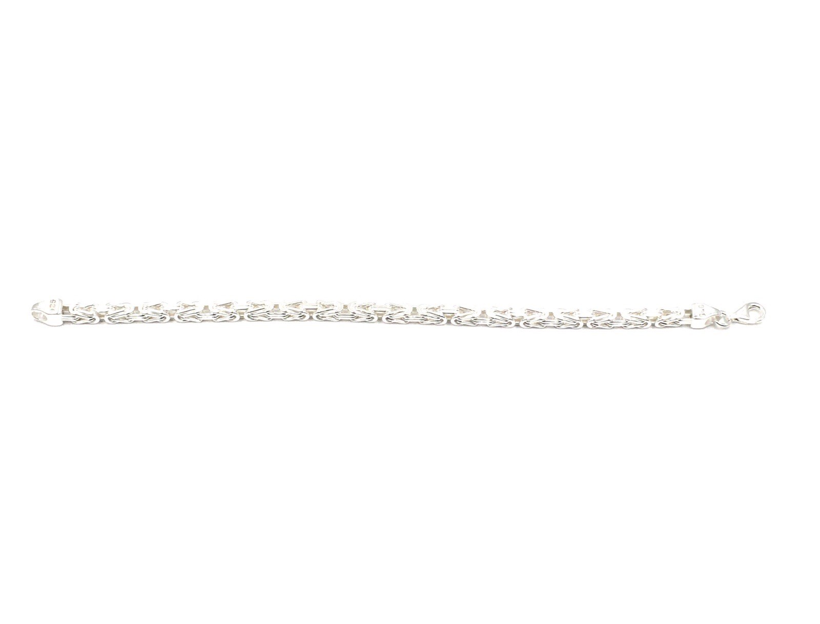 Solid 925 Sterling Silver Bracelet 20.5cm Mens Jewellery 4.9mm King Chain 28gr
