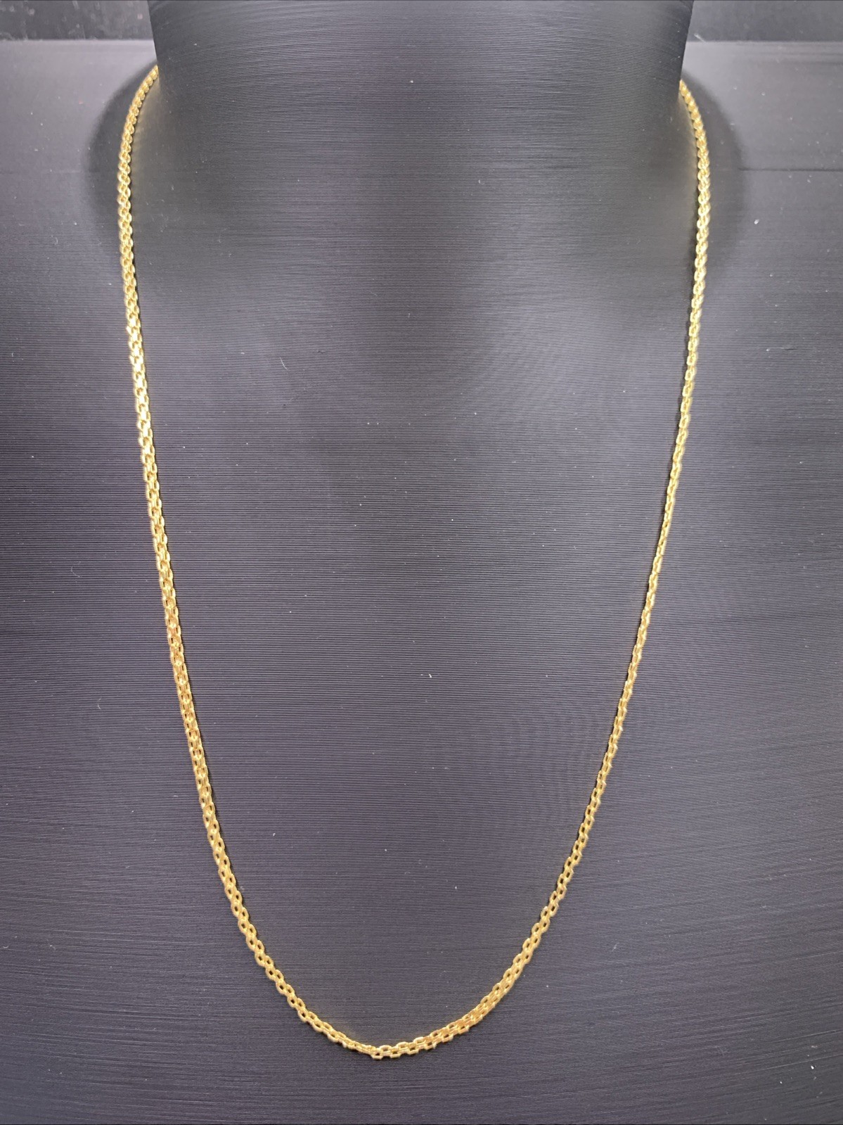 10K YELLOW GOLD SOLID BISMARCK 22″ CHAIN NECKLACE 1.8mm LOBSTER CLASP