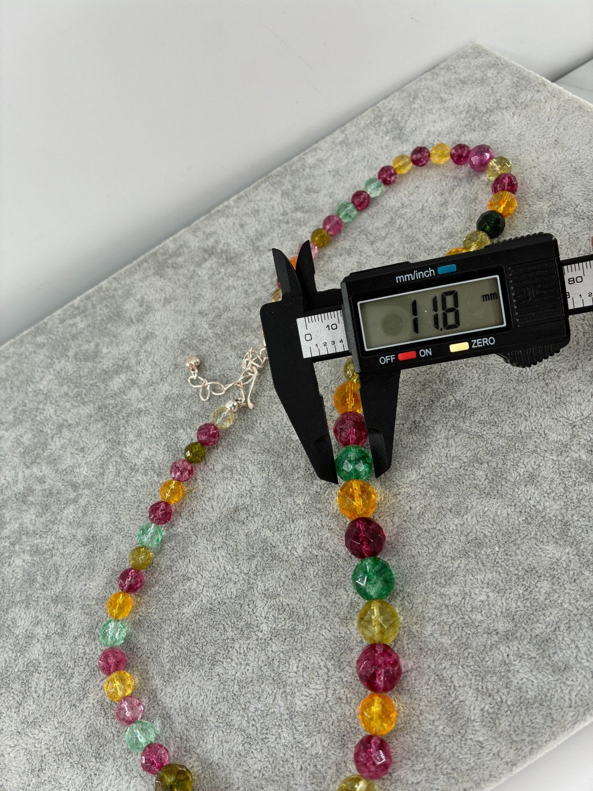 Jay King DTR Multicolored Gemstone Graduated Bead Necklace Translucent Rainbow