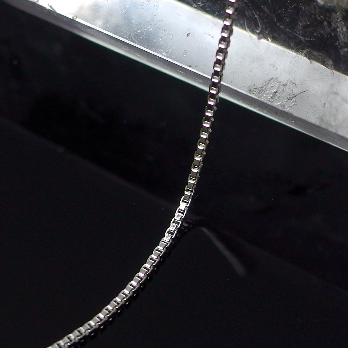 Sterling Silver .925 Box Chain Width 1mm Necklace Length 16″ (40cm) for Pendants