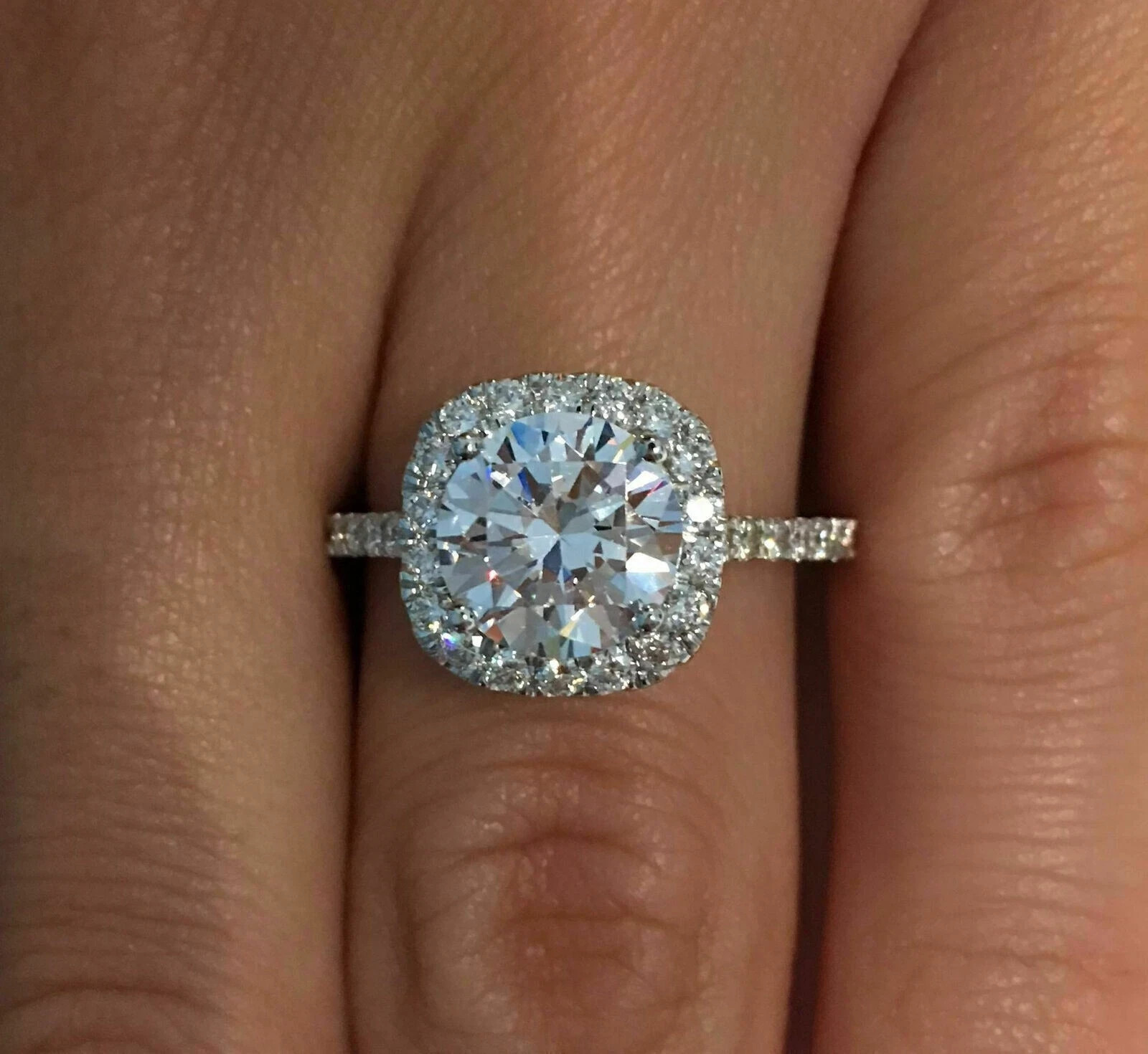 2.40Ct Round Cut Lab Created Diamond Women’s Ring 14K White Gold Plated