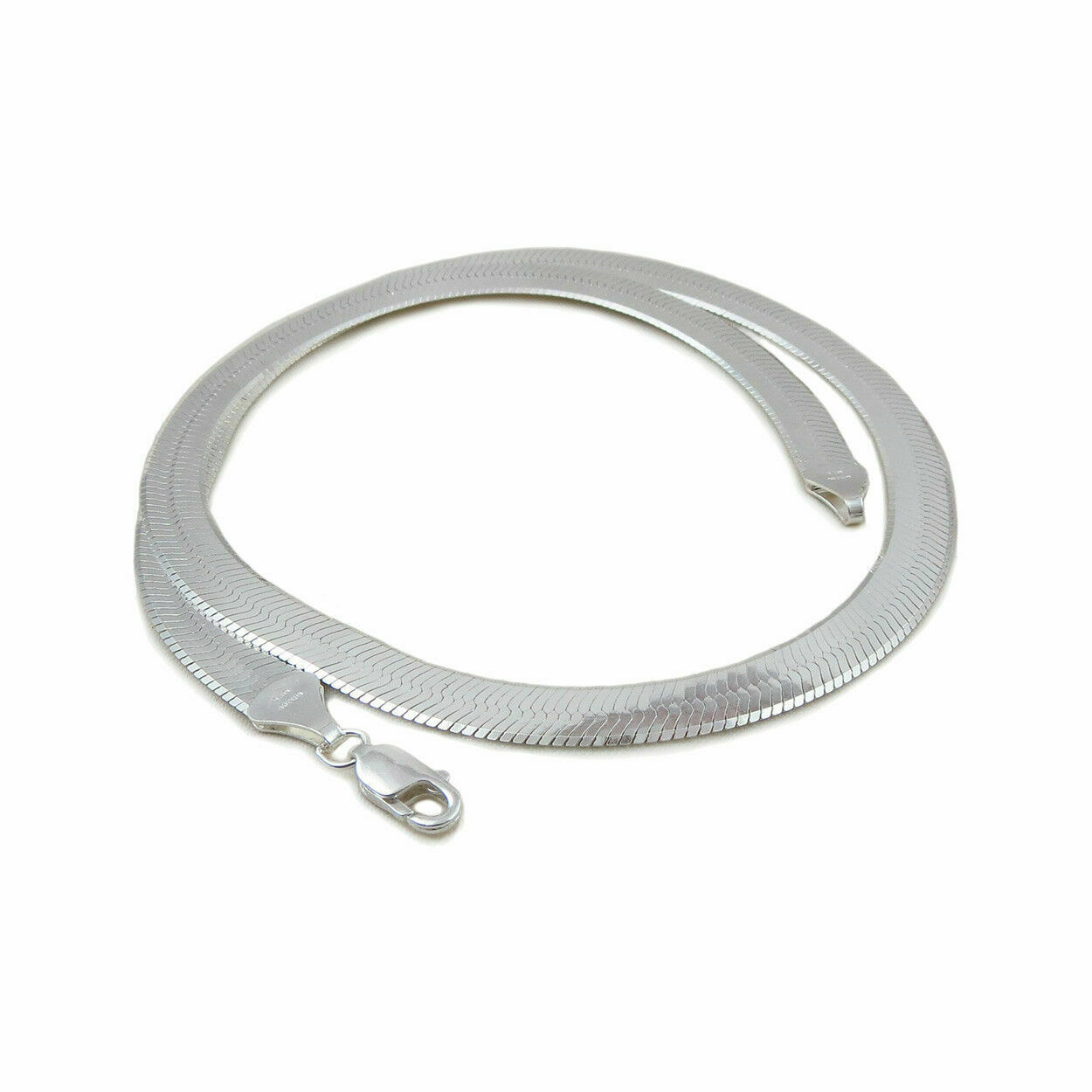 5mm Herringbone Necklace Sterling Silver 925 Italian Chain – 16”-30” New