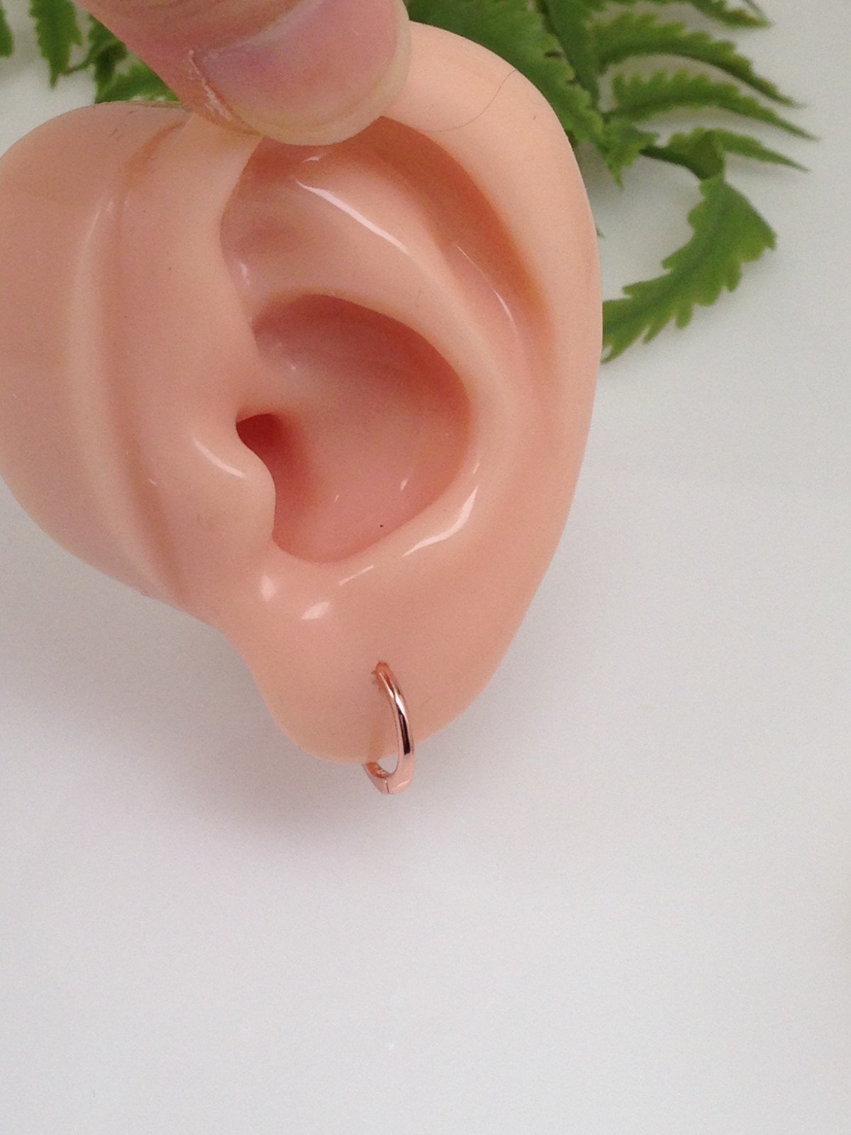 925 Sterling Silver Plain Huggie Hoop Earrings TINY Hoops 10.8mm/9mm x0.9mm